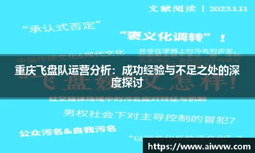 重庆飞盘队运营分析：成功经验与不足之处的深度探讨