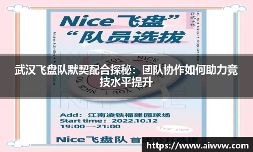 武汉飞盘队默契配合探秘：团队协作如何助力竞技水平提升
