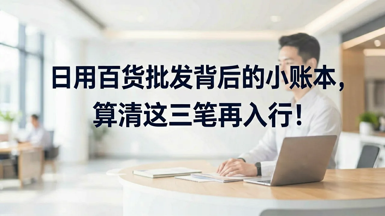 日用百货批发背后的小账本,算清这三笔再入行